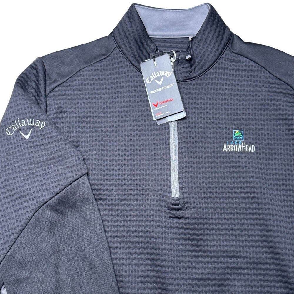 Callaway Weather Series Men's XmL Black/Gray Full Zip Quilted Jacket NWT